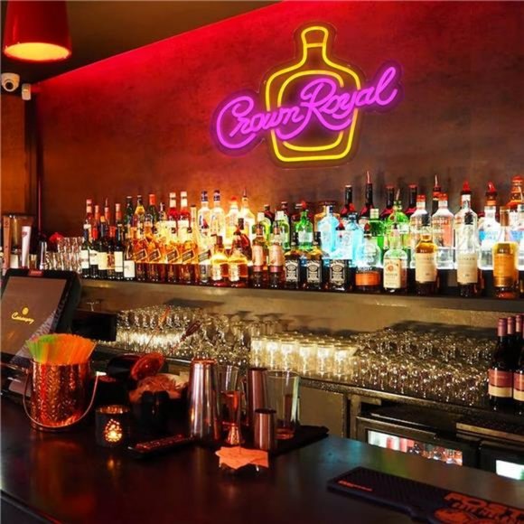 Crown Royal Brand New Neon LED Wall Sign Room/Bar Decoration - Picture 5 of 7